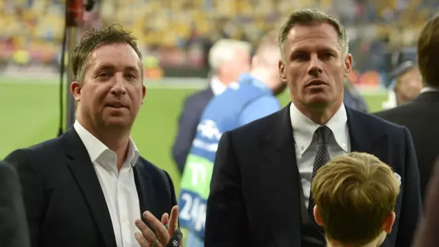 Robbie Fowler and Jamie Carragher