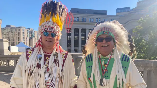 Two First Nations representatives