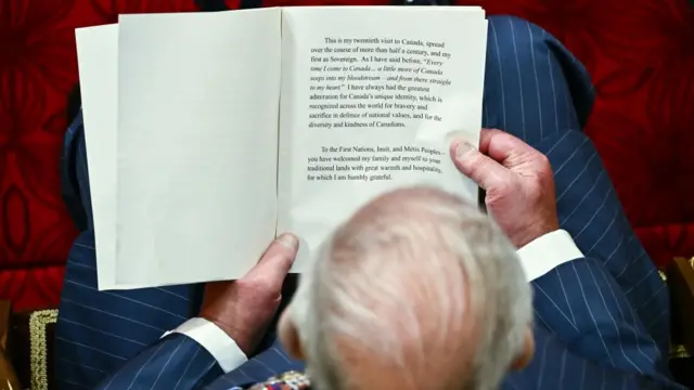 A view from above as the King reads his speech