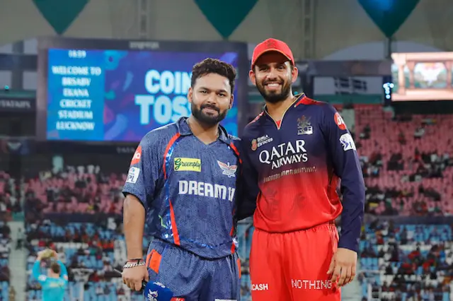 Rishabh Pant of Lucknow Super Giants and Jitesh Sharma of Royal Challengers Bengaluru and