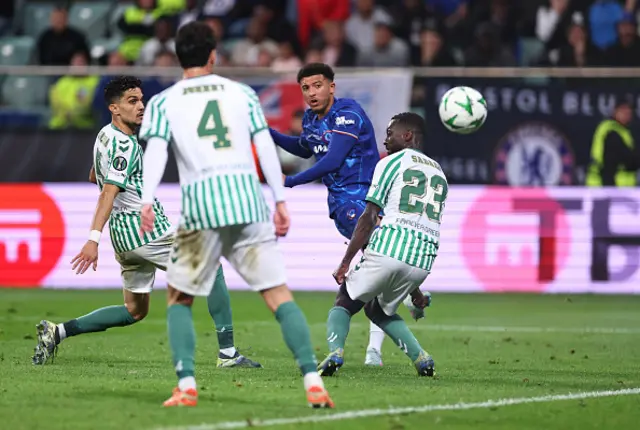 Jadon Sancho of Chelsea scores