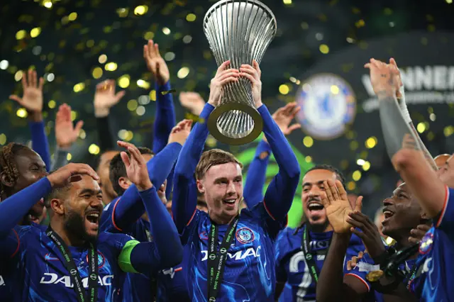 Cole Palmer of Chelsea lifts