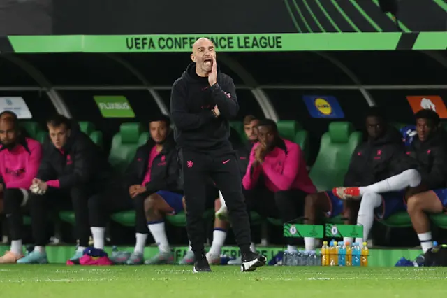 Enzo Maresca, Manager of Chelsea, shouts