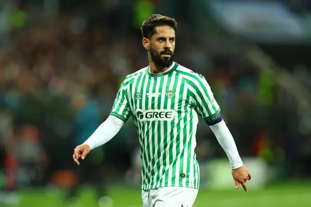 Isco of Real Betis looks on