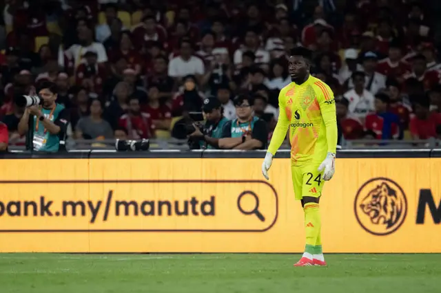 Manchester United goalkeeper Andre Onana ahead of kick-off