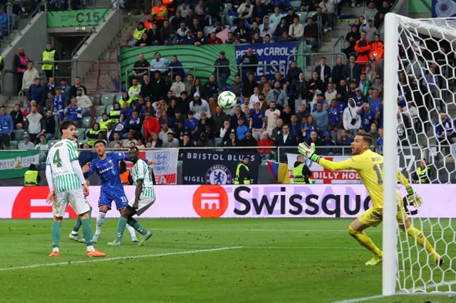 Jadon Sancho of Chelsea scores
