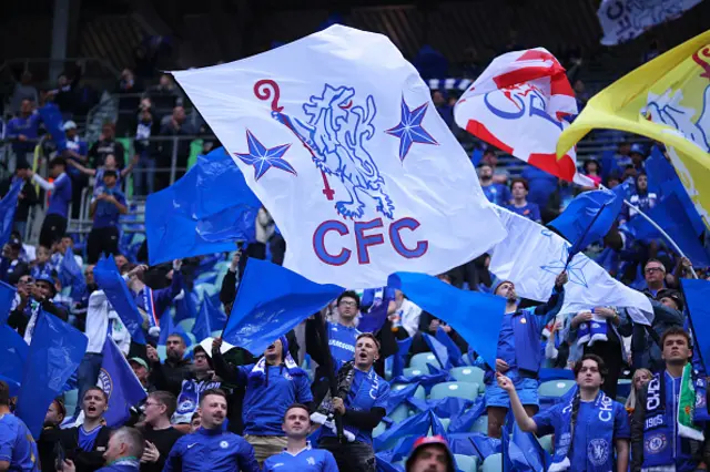 Fans of Chelsea show their support