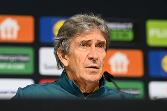 Manuel Pellegrini looks on