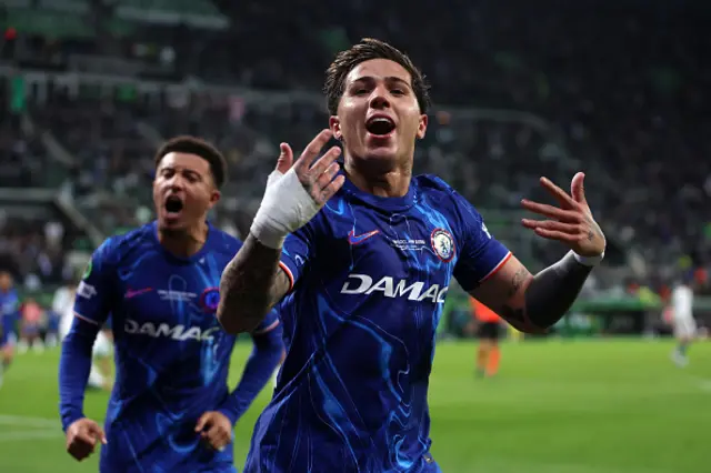 Enzo Fernandez of Chelsea celebrates