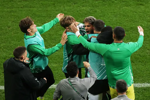 Abde Ezzalzouli of Real Betis celebrates scoring