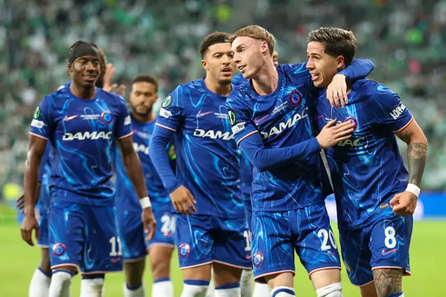 Cole Palmer (Chelsea), Enzo Fernandez (Chelsea) during UEFA Conference League Final 2025 match