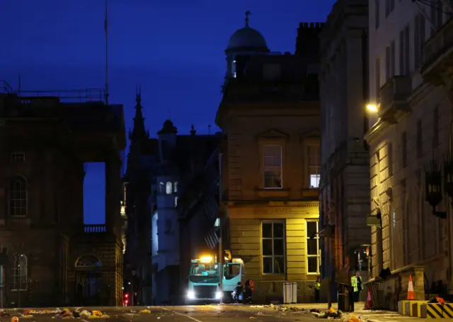 A picture of Water Street and the cleaning operation