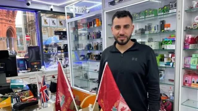 Mohamad Abbar in A2Z Mobile on Dale Street, Liverpool