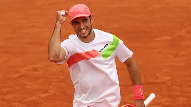 Nuno Borges celebrates