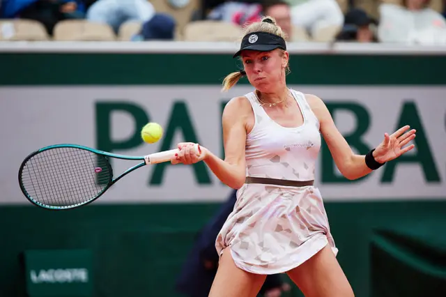Magdalena Frech in action at the French Open