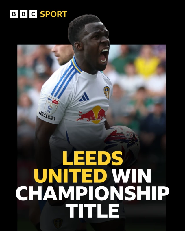 Leeds win title graphic