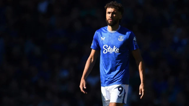 Everton's Dominic Calvert-Lewin looks on