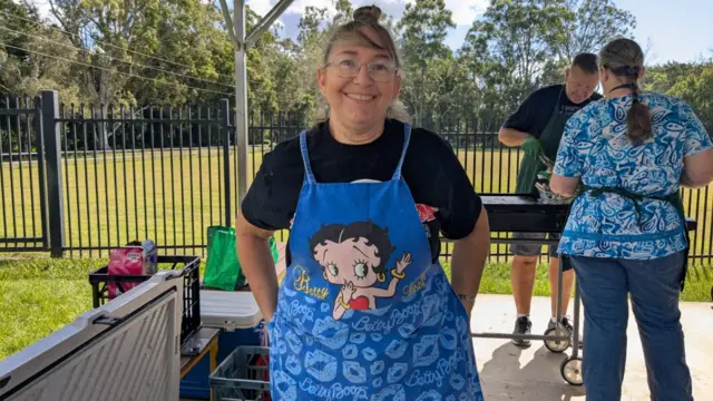 Dickson resident Evanthia Smith at the Pine Rivers High School in Queensland