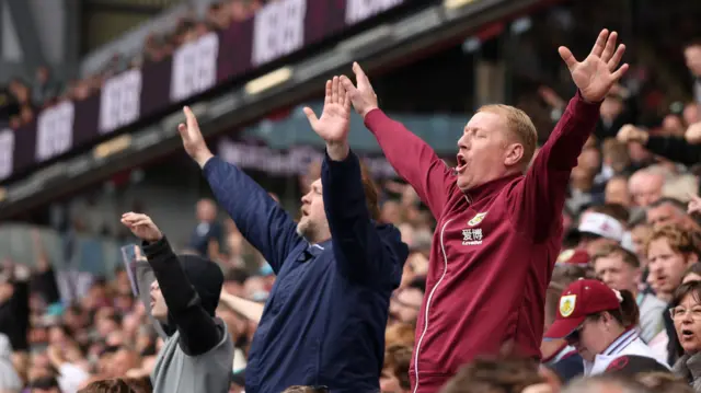 Burnley fans celebrate