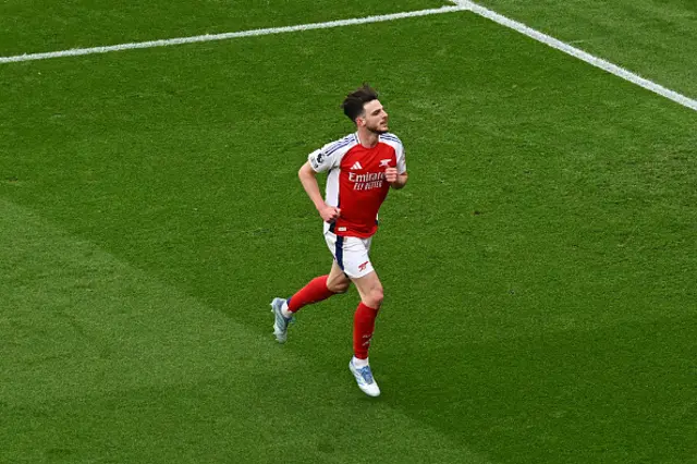 Declan Rice of Arsenal celebrates