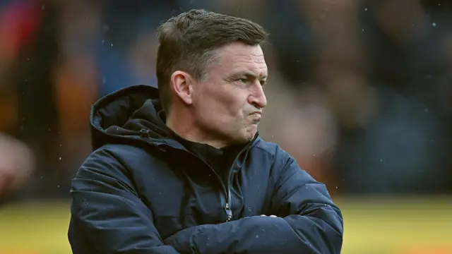 Paul Heckingbottom looks tense