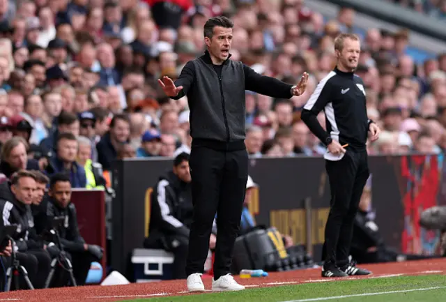Marco Silva, Manager of Fulham, gestures