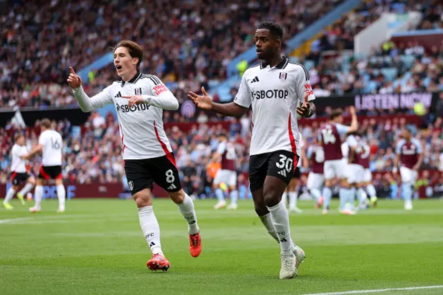 Ryan Sessegnon of Fulham celebrates a goal which was later ruled out for handball