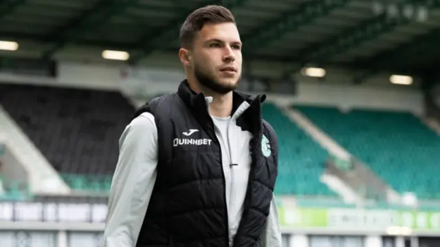 Myko Kuharevich starts for Hibs at Easter Road