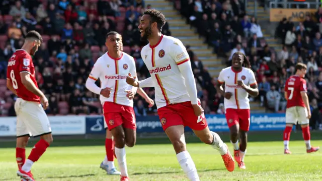 Walsall celebrate a goal