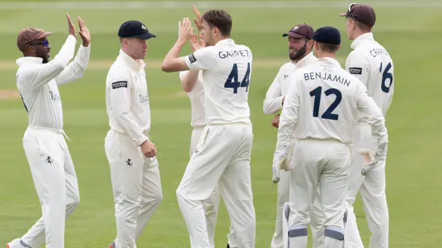 Kent celebrate wickets