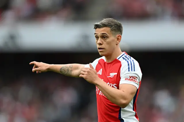 Leandro Trossard of Arsenal gestures