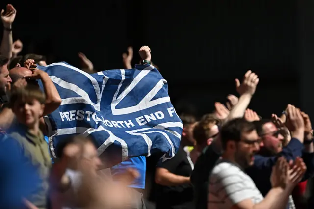 Preston fans celebrate