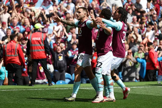 Josh Brownhill celebrates scoring for Burnley