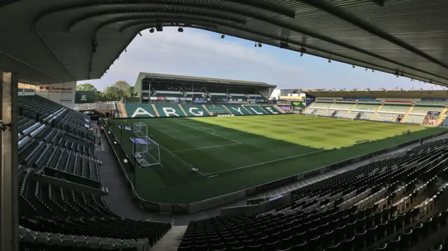 Plymouth's Home Park before the game against Leeds