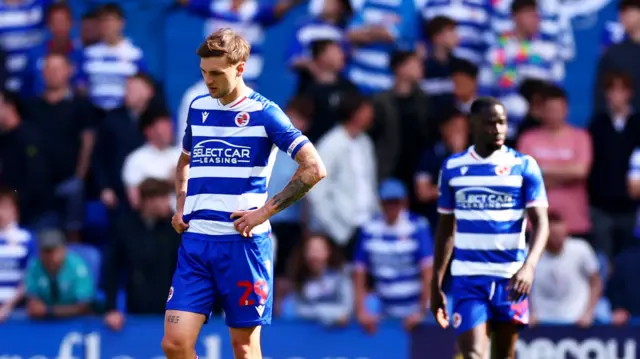 Reading players looking dejected