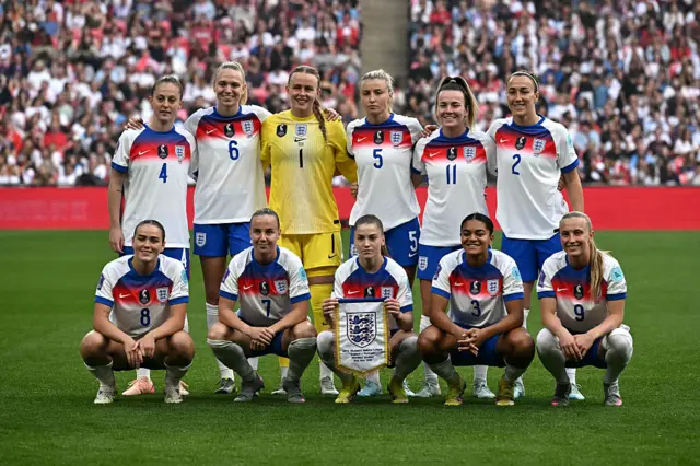 England players pose for the team photo