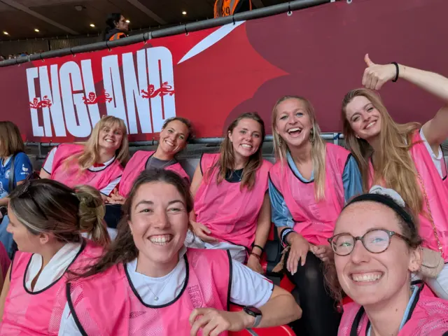 England fans dress up as subs for a hen do
