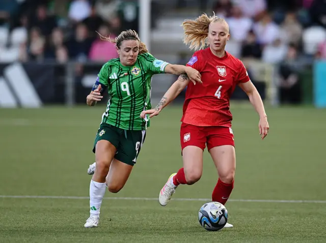 SImone Magill in action