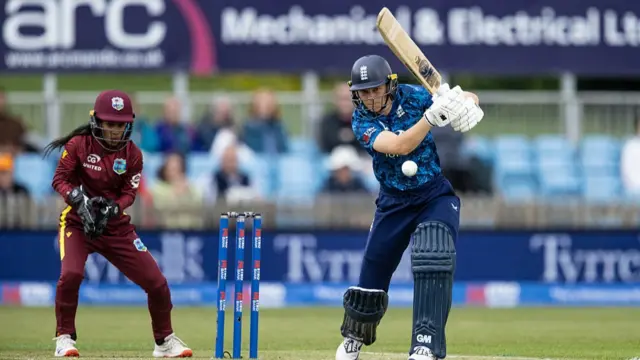 Amy Jones of England batting