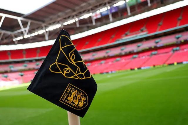 Lionesses corner flag at Wembley