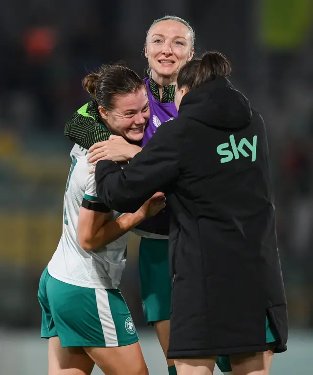 The Republic of Ireland celebrating after the match
