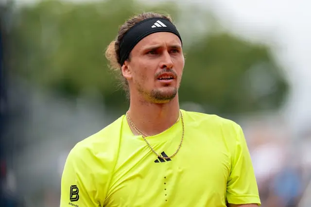 Alexander Zverev in action at the French Open