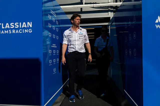 James Vowles walks in the paddock
