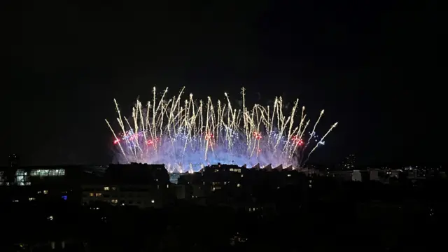 Fireworks from the Parc des Princes