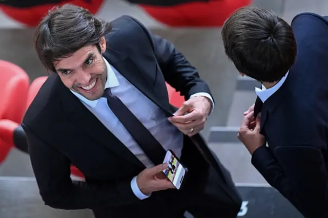 Kaka looks on
