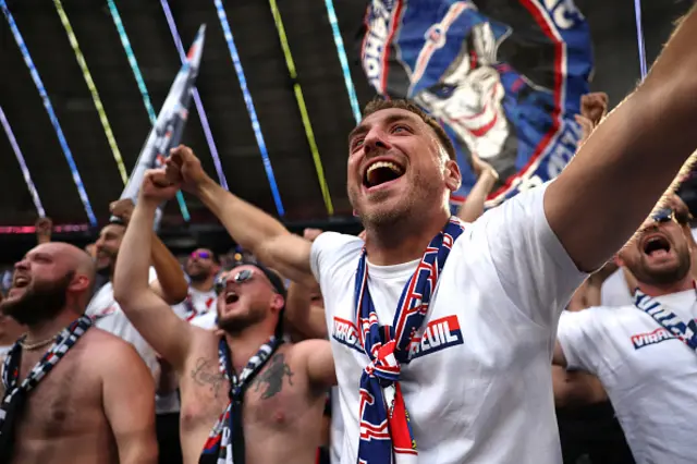 PSG fans show their support