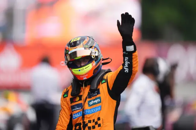 Oscar Piastri after qualifying in pole position