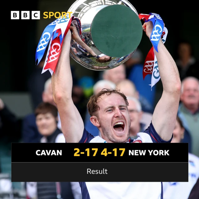 James Breen lifts the Lory Meagher Cup