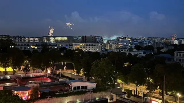 Fireworks over the Parc des Princes