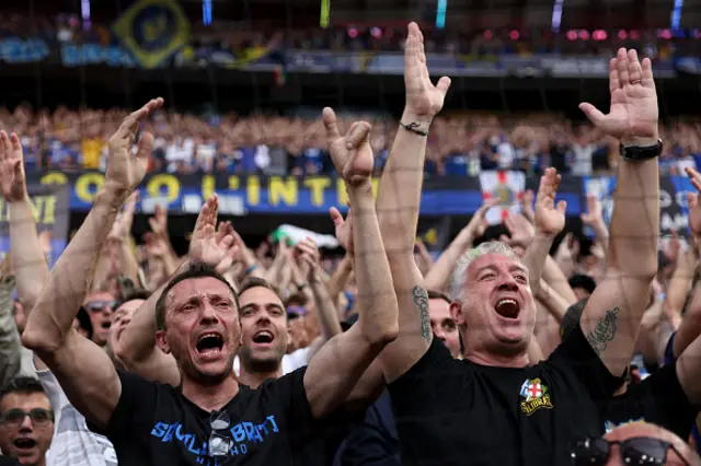 Inter Milan fans cheer ahead